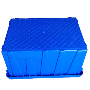 Boîte logistique empilable en plastique HL 600x400x320mm bleue, bac de manutention pour supermarché, usage alimentaire et industriel - Product Image 3
