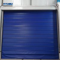 Puerta industrial automática de PVC y lona, enrollable rápida, apta para alimentos, apilable, exterior