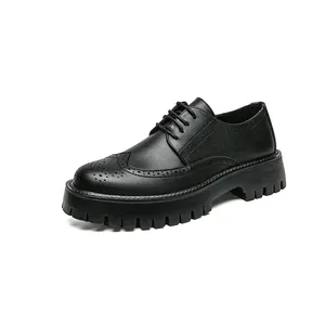 Men Business Office Soft Leather Driving Shoes Comfortable Man Oxfords Black Leather Shoes