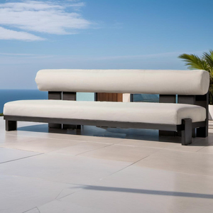 Muebles de jardín de lujo Sofá de aluminio para exteriores Muebles Patio Sillón Sofá <span class=keywords><strong>y</strong></span> juego de mesa - Product Image 3