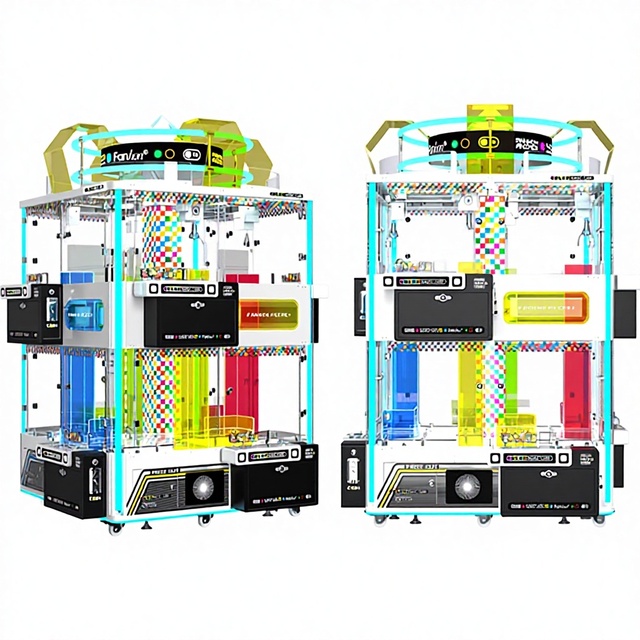 Coin Pusher Claw Machine Individual Player Fashionable Coin Operated Metal Construction Beautiful LED Lighting Nice Sound System