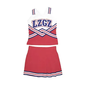 Gratis Ontwerp Middelbare School Plooirokken Cheerleading Jurk Cheerleader Uniformen Met Kostuums