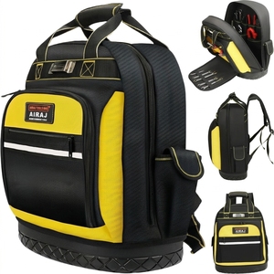 Airaj Storage <strong>Tool</strong> Bag Backpack Rugged Off-Road Base for Heavy-Duty Job Site <strong>Back</strong> <strong>Pack</strong> for Electricians Construction <strong>Tool</strong> Kits - Product Image 1