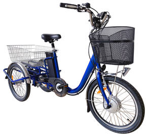 <span class=keywords><strong>Tricycle</strong></span> cargo électrique OEM économique, motorisé 350W, 3 roues, pneus 20 pouces, carrosserie ouverte en acier, pour personnes âgées, autonomie 30 km, batterie 10.4Ah - Product Image 4