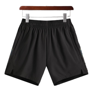 Shorts de course d'été pour hommes, grande taille, séchage rapide, respirant, taille mi-haute, taille élastique, étiquette réfléchissante, style décontracté - Product Image 1