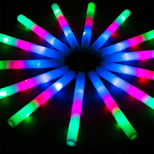 Tongkat busa Led dekorasi pernikahan, tongkat Baton busa bercahaya RGB warna-warni Promosi - Product Image 4