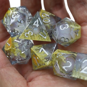 Dés polyédriques en résine à bords tranchants, accessoires de donjons et Dragons, nouvelle collection <span class=keywords><strong>2022</strong></span> - Product Image 4