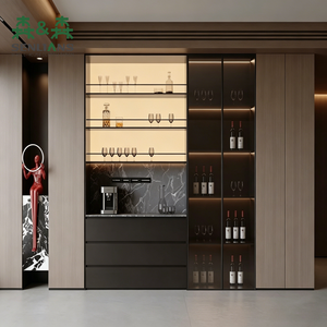 SLS OEM/ODM Custom Eco-Friendly Durable Wooden <strong>Sideboard</strong> Adjustable Height Metal Handles Modern Scandinavian Design <strong>for</strong> <strong>Kitchen</strong> - Product Image 1