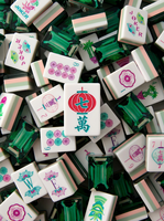 Jeu de Mahjong américain à bandes bleues, 160 tuiles, personnalisé, pliable à 4 couches, en acrylique, de luxe, portable, pour casino, Miss Darling