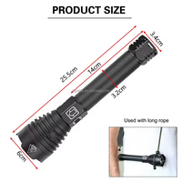 Lampe torche puissante à haute luminosité XHP90, zoomable, rechargeable par USB, lampe torche LED super brillante, lampe torche tactique