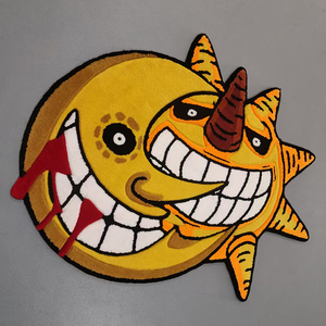 Tappeto Classico da Campeggio con Motivi Geometrici Jacquard per Bambini, Tappeto Puzzle in Poliestere per Soggiorno, Tappeti Personalizzati ad Alta Densità per Esterni - Product Image 1