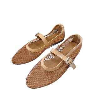 ZA2025 <span class=keywords><strong>Zapatos</strong></span> de Ballet Planos para Mujer Nuevos de Malla Calada de Diseño Europeo y Americano Tendencia de Moda de Verano <span class=keywords><strong>Zapatos</strong></span> de Boca Baja para Mujer - Product Image 5