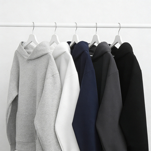 เสื้อฮู้ดดี้โอเวอร์ไซส์ผ้าเทอร์รี่คอตตอนฟลีซพรีเมียมสำหรับผู้ชาย สวมใส่สบาย สไตล์ลำลองแนวสตรีทแวร์ หนานุ่ม เหมาะสำหรับฤดูหนาว - Product Image 2
