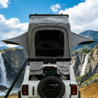 Tente de toit rigide en aluminium pour voiture, pliable, pour 2 personnes, installation facile, camping en plein air