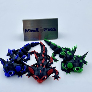 Jouets en PLA imprimés en 3D personnalisables en usine, porte-clés dragon, figurines miniatures créatives de chauve-souris et de dragon, ornements, cadeaux, pour fêtes fantaisie - Product Image 1