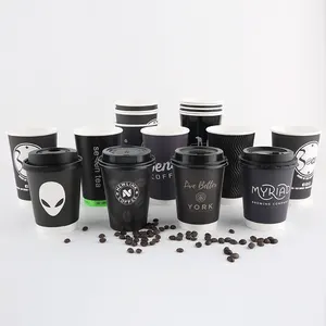 Biologisch Afbreekbaar Wegwerp Koffie Papier Cup Voor Koude Drank Eco Vriendelijke Wegwerp Thee Koffie Met Deksels Groothandel Biologisch Afbreekbaar