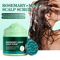 Crème exfoliante pour le cuir chevelu à la menthe et au romarin - Exfoliant nettoyant en profondeur pour soulager les démangeaisons du cuir chevelu