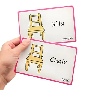 Cartes mémoire éducative pour enfants, pièces, t-shirts avec Alphabet anglais et espagnol