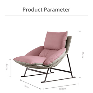 Sedia a sdraio pigra di lusso leggera moderna balcone camera da letto super morbida in pelle con schienale alto singolo divano <span class=keywords><strong>per</strong></span> il tempo libero - Product Image 3