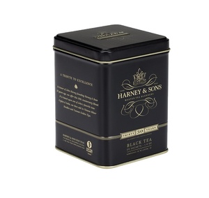 Luxury custom logo printed empty coffee tin containers airtight small gift tea tin canister packaging metal square tea tin box