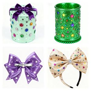 Muestra Gratuita de Lentejuelas de Estrellas Multicolores Impermeables, Brillantes, de PU Resistente a la Abrasión, para Accesorios de Cabello Hechos a Mano - Product Image 6