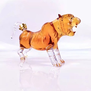 Bouteille en verre en forme de tigre zodiaque à conception personnalisée pour Brandy, Bourbon, whisky, ron, <span class=keywords><strong>Tequila</strong></span> - Product Image 2