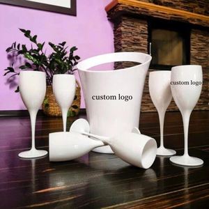 Customize Printed Unbreakable Reusable 175ml Creative Plastic <b>Wine</b> Glass Wholesale Custom Plastic Champagne Flutes <b>Goblets</b> - Product Image 3