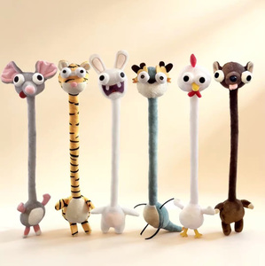 Jouets en peluche doux et mignons en forme d'animaux du zodiaque chinois à long cou, pendentifs de dessin animé, poupées à suspendre, ornements de sac à dos en polyester et coton PP, cadeau - Product Image 1
