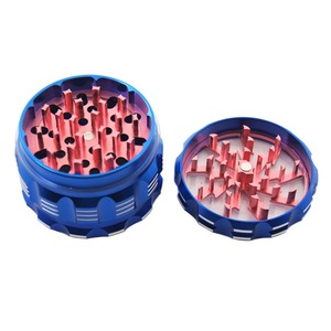 Lightning Pattern Aluminum Alloy Tobacco <b>Grinder</b> 63mm Round Four Layer Portable <b>Herb</b> Crusher Modern Style Multi Color - Product Image 5