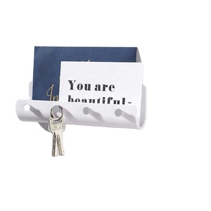 Étagère de rangement pour porte d'entrée tenture murale clé adhésive sans clou personnalité crochet créatif étagère de rangement - Product Image 4