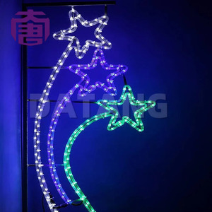 Customizable Modern <b>Outdoor</b> Hanging Led Street <b>Light</b> Easy Installation 2d Flowing Pole Frame Christmas Decorative Motif Ip65 - Product Image 6
