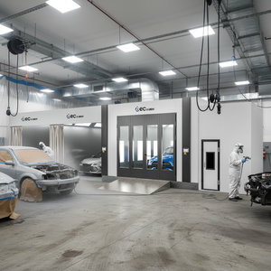 Cabine de <span class=keywords><strong>peinture</strong></span> électrique chauffante OBC 2026, nouveau modèle, avec éclairage latéral LED, unité d'apport d'air avec filtre supérieur pour atelier de <span class=keywords><strong>carrosserie</strong></span> - Product Image 4