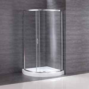 Oumeiga 90X90X195 cm Écran de <span class=keywords><strong>douche</strong></span> arrondi sans cadre Quadrant Cabines de <span class=keywords><strong>douche</strong></span> 900mm pour installation en coin - Product Image 3