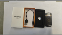 Briquet électrique rechargeable à arc, en alliage de zinc, coupe-vent, USB, sans flamme