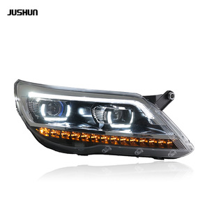 Kit de phares à LED Jushun pour Volkswagen Tiguan 2010 2011 2012, projecteur bi-xénon, feux de jour DRL, clignotants - Product Image 1