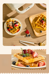 Plancha Multifuncional Seis en Uno con Placas Intercambiables para Sándwiches, Waffles y Donuts - Product Image 5