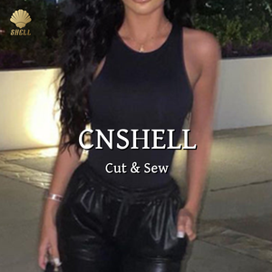 Luluxiyaya经典戴安娜圆领双层宽前无袖纽扣底衬衫性感女紧身衣 - Product Image 3