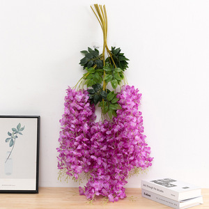Fleurs de glycine artificielles en soie en gros, fleurs de glycine suspendues pour la maison et les mariages, best-seller, fleurs de glycine blanches - Product Image 4