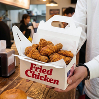 Emballage personnalisé en gros pour la restauration rapide, boîte d'emballage pour nuggets, ailes de poulet, poulet frit
