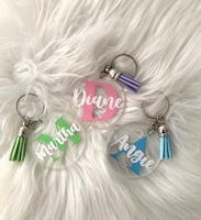 Porte-clés porte-clés hôtel motel personnalisé breloque pailletée mode mignon porte-clés acrylique vente en gros plastique acrylique vierge en acier inoxydable
