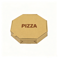 Boîte à pizza à emporter en gros, Chine, logo personnalisé imprimé, carton ondulé recyclable, boîte d'emballage pour pizza avec poignée, expédition sécurisée