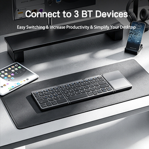 Tastiera Ultra-Sottile Pieghevole a 3 Sezioni, Ricaricabile, Portatile, Wireless con Touchpad <span class=keywords><strong>per</strong></span> <span class=keywords><strong>iPad</strong></span>, Android, Windows - Product Image 3