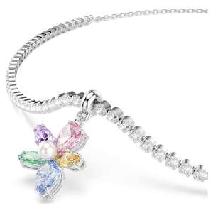Collier <span class=keywords><strong>Ariana</strong></span> Grande x Neck Necklace Flowers, fleurs scintillantes, bijoux pour femmes, cadeau livré avec un coffret cadeau - Product Image 3