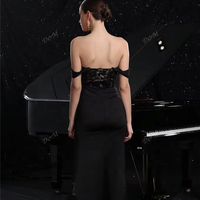 Robe de soirée sirène élégante en dentelle à épaules dénudées pour femme D&M, robe de cérémonie pour invitées de mariage, personnalisable OEM