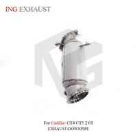 ING acier inoxydable pour Cadillac CT4 CT5 2.0T Euro 5 tuyau de descente tuyau d'échappement avec bouclier thermique pièces de Performance automatique de haute qualité