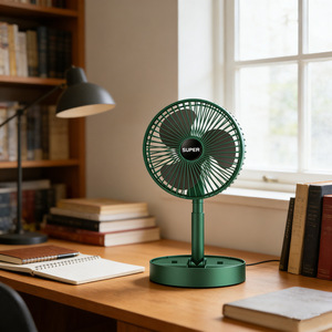 Super Mini <b>Desk</b> Fan Rechargeable USB Portable <b>Foldable</b> Silent DC Motor For Home Student Dormitories - Product Image 5
