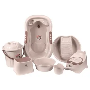 Großhandel Baby-Badezimmer-Set anti-rutsch-Badewanne Neugeborenes-Badewanne Kleinkind-Badewanne mit Kinder-Badewanne Babystuhl-Badewanne