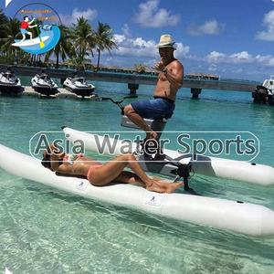 Draagbare Opblaasbare Waterfiets Met Pomppedaal-Aangedreven Aquatische Cyclus Voor Meer, Zwembad En Strand Familieplezier - Product Image 2