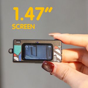 מצלמת מפתח דיגיטלית מיני עם דוגמאות הניתנות להתאמה אישית, בגודל אגודל, וידאו 1080P, תאורת LED, מסך ומצלמה עם מסננים, מתנה - Product Image 6