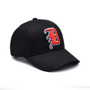 Casquette de baseball noire à 6 panneaux avec logo et broderie de lettres personnalisées de haute qualité avec chapeaux de baseball réglables - Product Image 3